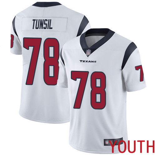 Houston Texans Limited White Youth Laremy Tunsil Road Jersey NFL Football #78 Vapor Untouchable->youth nfl jersey->Youth Jersey